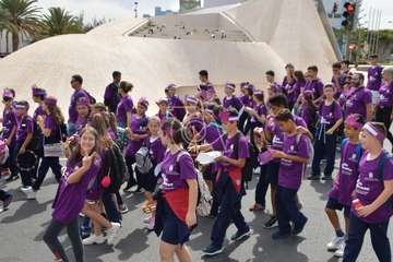 Marcha de escolares por la igualdad en Telde (Foto TA)